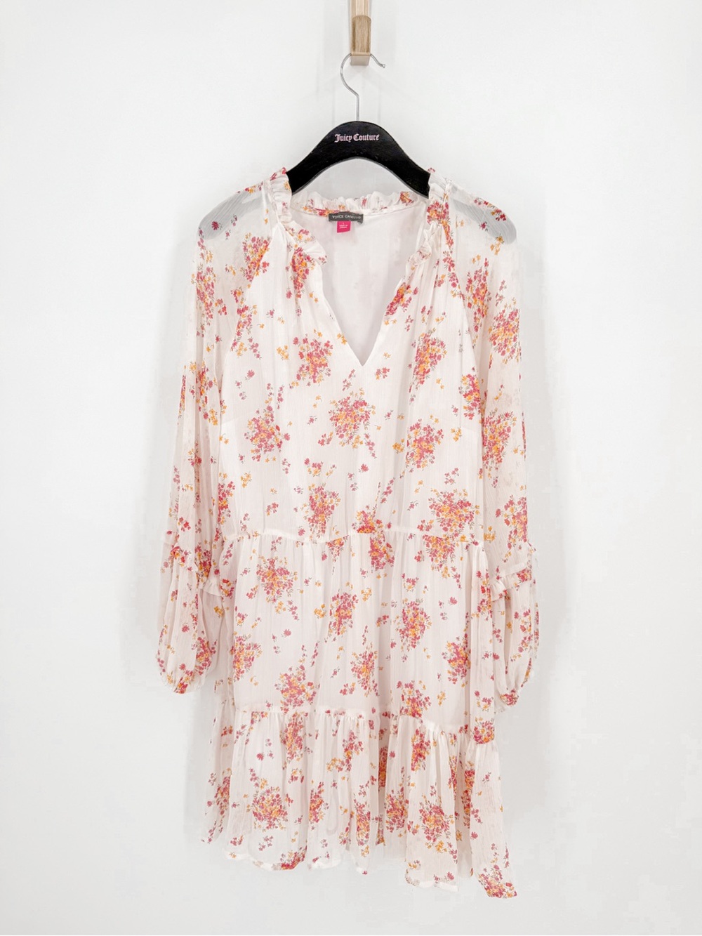 Vince Camuto Floral Ruffle Tiered Mini Dress